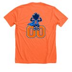 Otto Strong&nbsp;, a Heather Orange Premium Unisex Tee (back-view)