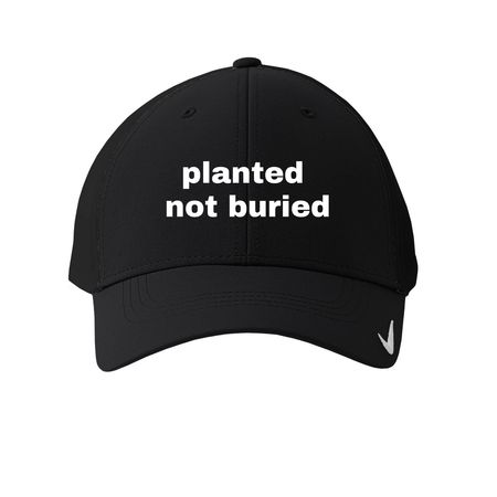 planted not buried, a Black Printed Nike Dri-FIT Legacy Performance Cap