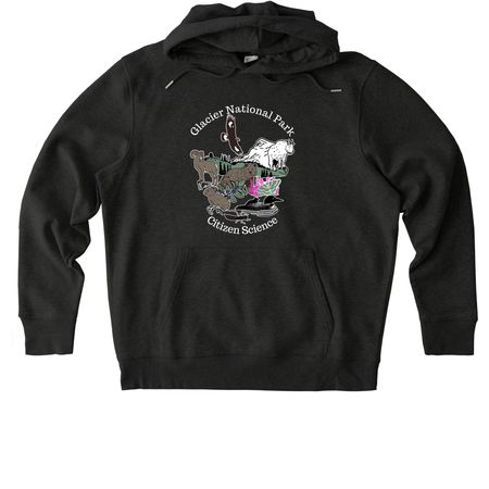 Glacier National Park - Citizen Science, a Dark Heather Grey Stanley/Stella Unisex Cruiser 2.0 Pullover Hoodie