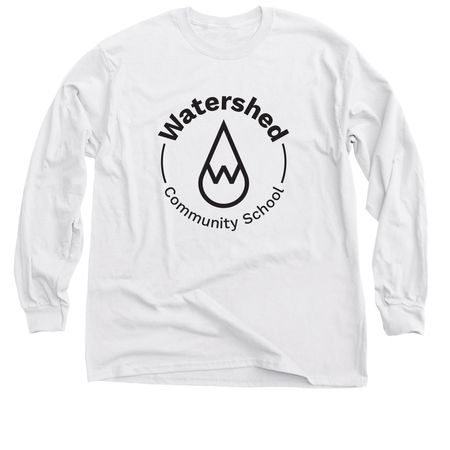 Dyeable Watershed Seal, Black, a White Classic Long Sleeve Tee