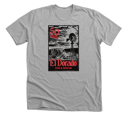 El Dorado Fire & Rescue 50th Anniversary, a Athletic Heather Premium Unisex Tee