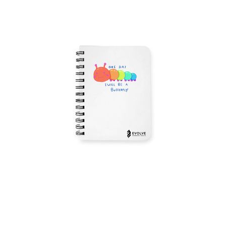 Be the Butterfly Journal, a White Spiral Notebook