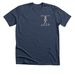 Skeletons Save Lives Since 2020 - Back, a Heather Navy Premium Unisex Tee