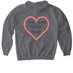 SUPPORT CREW, a Charcoal Gildan Softstyle Pullover Hoodie (back-view)
