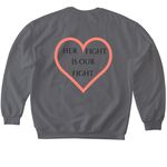 SUPPORT CREW, a Charcoal Softstyle Crewneck Sweatshirt (back-view)