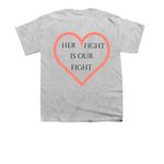 SUPPORT CREW, a Sport Grey Youth Unisex Tee (back-view)