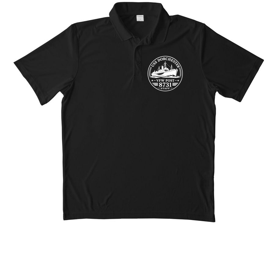 VFW 8731 Event Staff ONLY, a Black Unisex Performance Polo