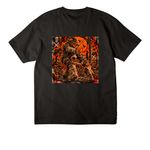 TC Halloween 2, a Black Unisex Heavyweight Tee (back-view)