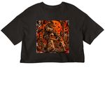 TC Halloween 2, a Black Women?s Cropped Cotton Tee (back-view)