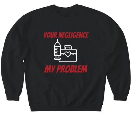 Funny Tees, a Black Softstyle Crewneck Sweatshirt