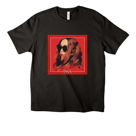 ?PSA ALBUM LINE?, a Black Unisex Heavyweight Tee