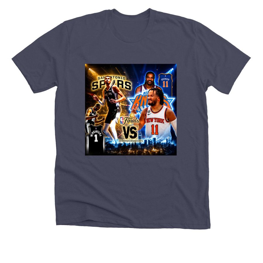 NBA Playoffs 2026, a Heather Midnight Navy Premium Unisex Tee
