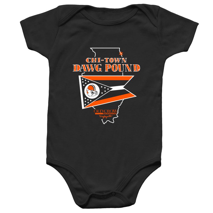Chi-town Dawg Pound Baby Merch Fundraiser, a Black Infant Onesie