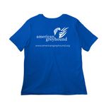 American Greyhound Logo Shirt, a True Royal Women?s Relaxed Cotton Tee (back-view)
