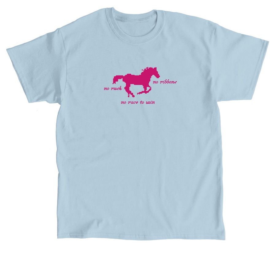 pink horsey tee&nbsp;, a Light Blue Classic Unisex Tee