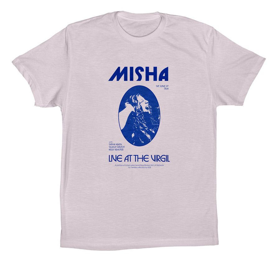 MISHA Live At The Virgil - MERCH, a Lavender Dust Premium Cotton Tee