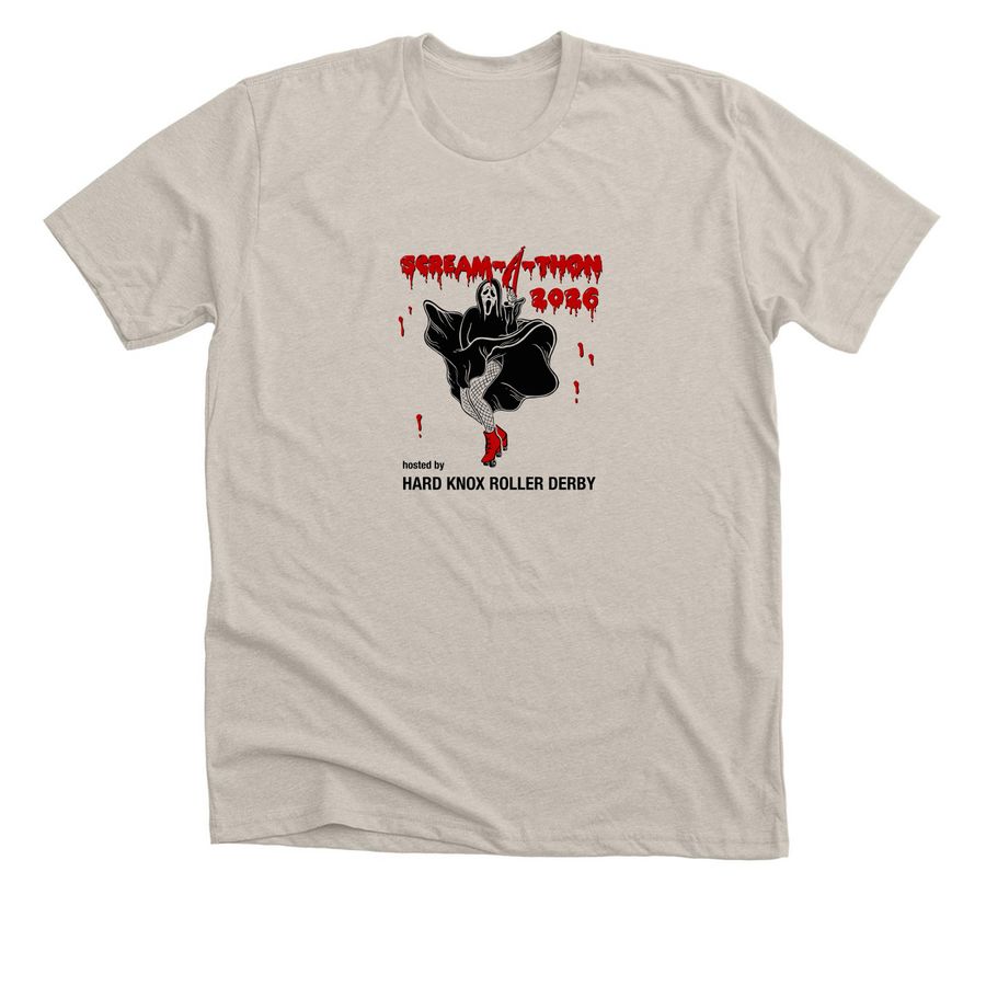 Scream A Thon White shirt, a Heather Dust Premium Unisex Tee