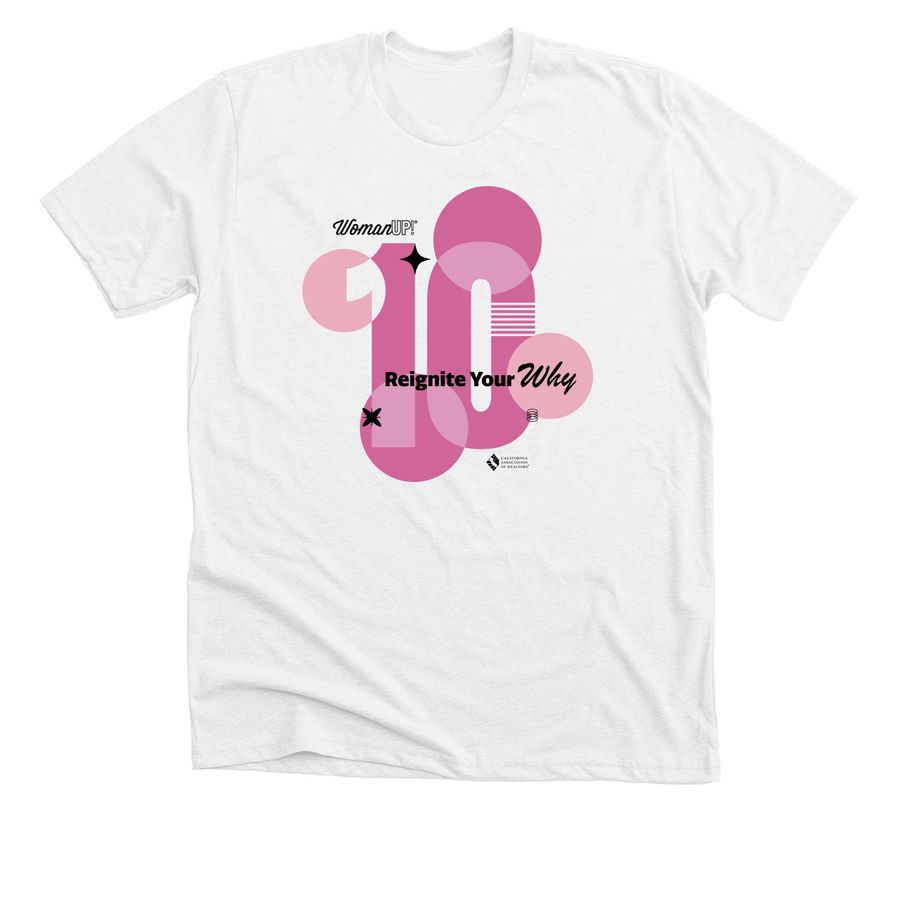 2026 WomanUP! Conference White T-Shirt, a Solid White Blend Premium Unisex Tee