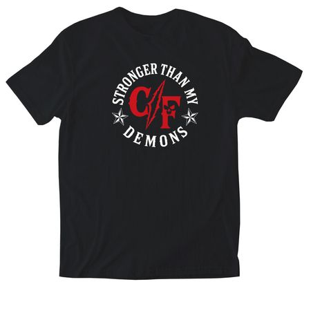 Stronger Than My Demons, a Black Softstyle Cotton Tee