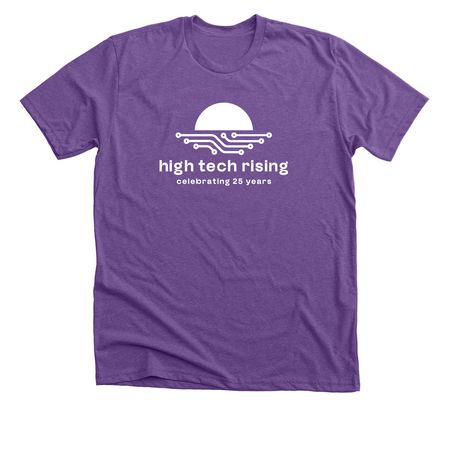 High Tech Rising, a Heather Team Purple Premium Unisex Tee