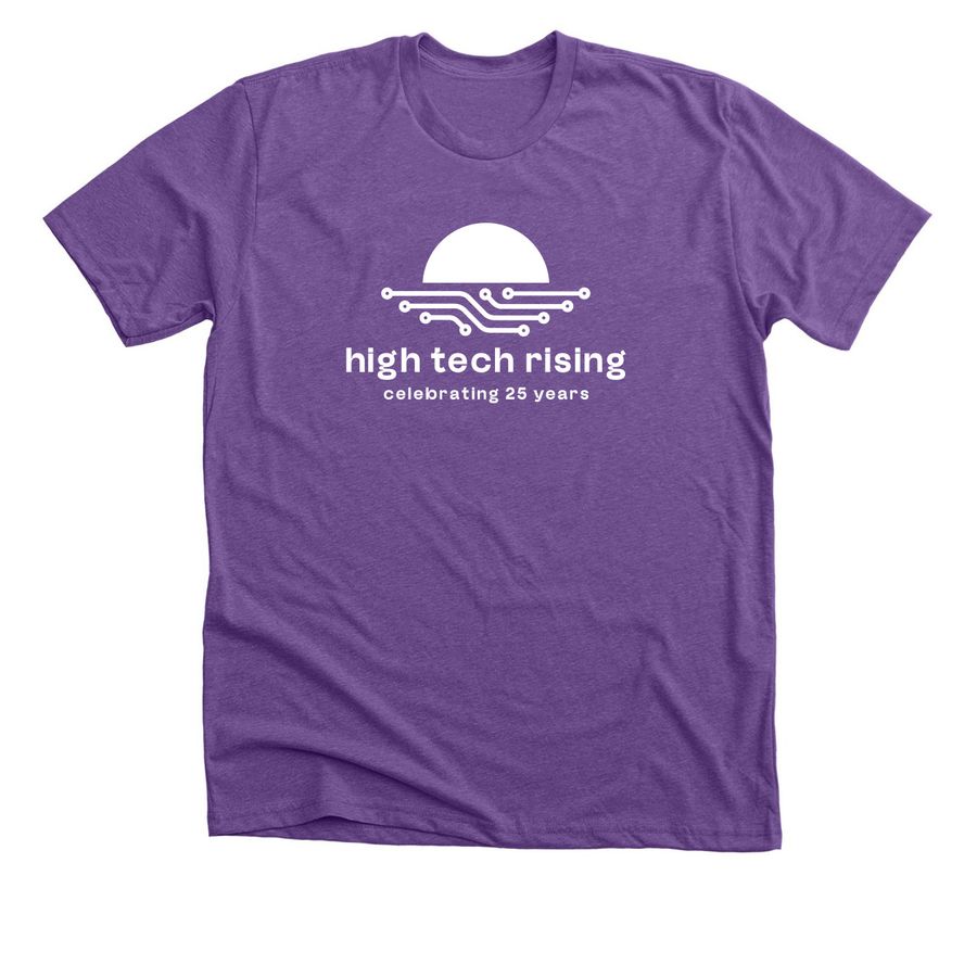 High Tech Rising, a Heather Team Purple Premium Unisex Tee