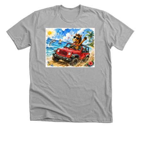 Red Jeep, a Athletic Heather Premium Unisex Tee