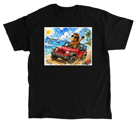 Red Jeep, a Black Classic Unisex Tee