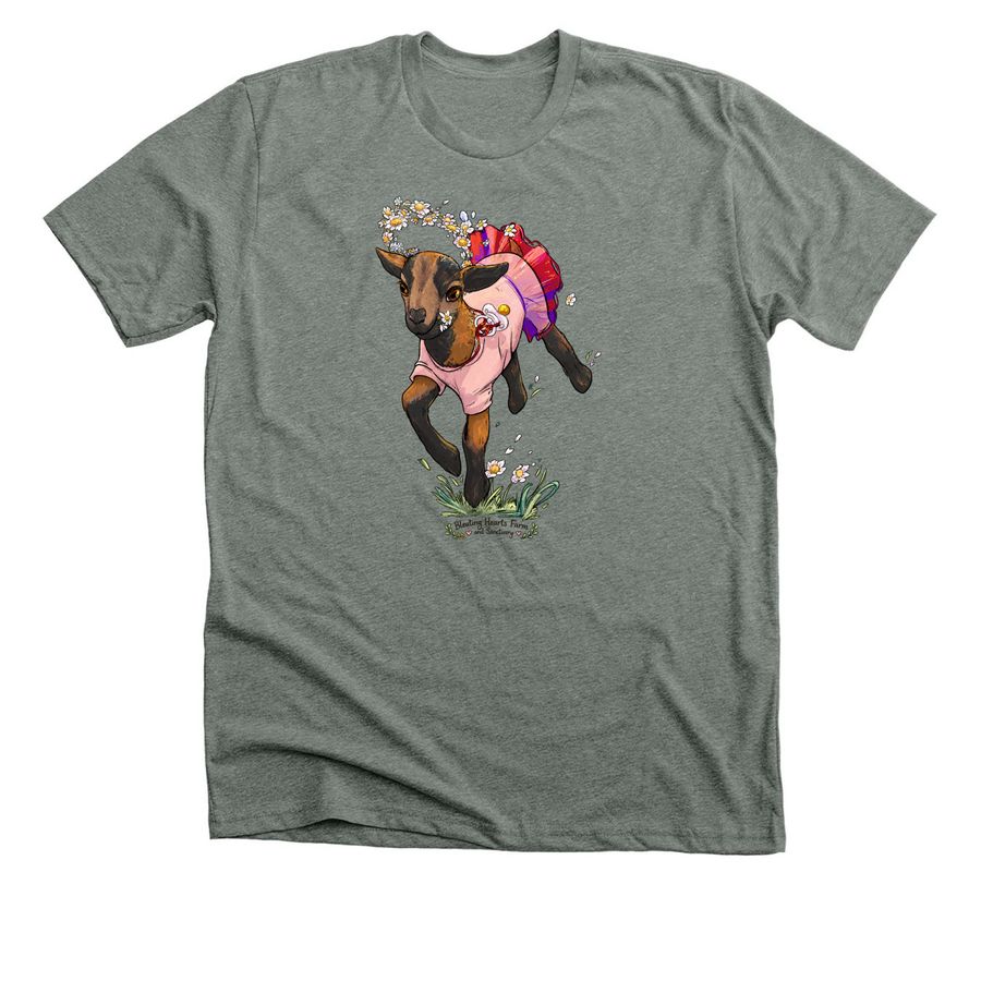 Dancing Evie, a Deep Heather Premium Unisex Tee