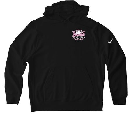 Sandlot Sisters Performance Wear, a Black Nike Club Fleece Pullover Hoodie