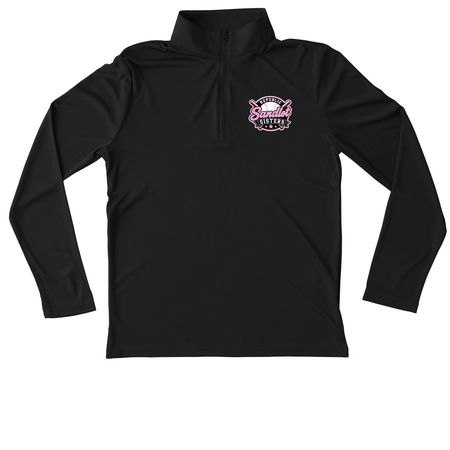 Sandlot Sisters Performance Wear, a Black Youth Performance Quarter Zip Pullover