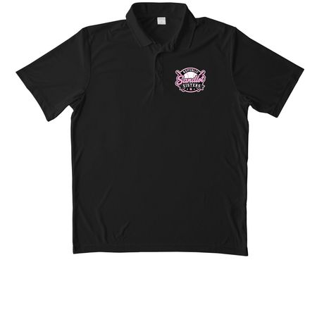 Sandlot Sisters Performance Wear, a Black Unisex Performance Polo