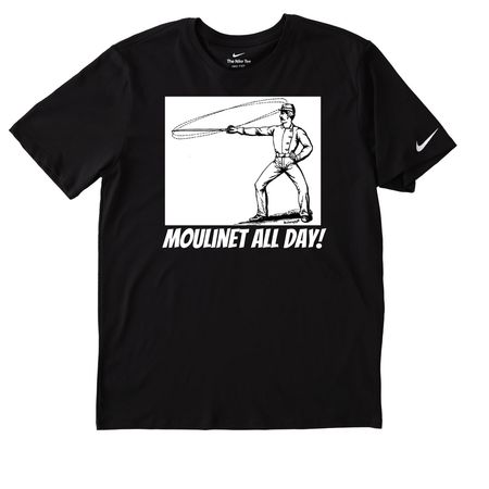 Moulinet All Day, a Black Nike Dri-FIT Jersey Blend Performance Tee