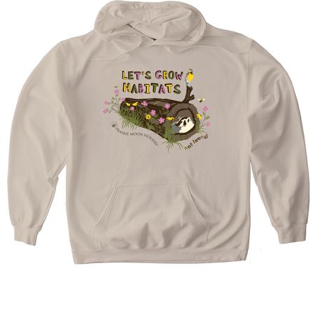 Let's Grow Habitats (not lawns!), a Sand Gildan Softstyle Pullover Hoodie