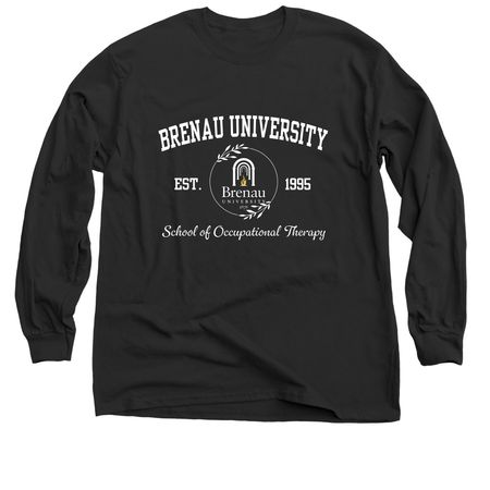 Brenau OT- Dark Fabric, a Black Classic Long Sleeve Tee
