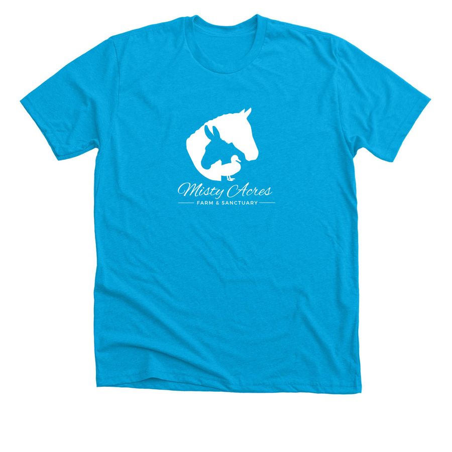 Misty Acres Farm & Sanctuary Shirts, a Neon Blue Premium Unisex Tee