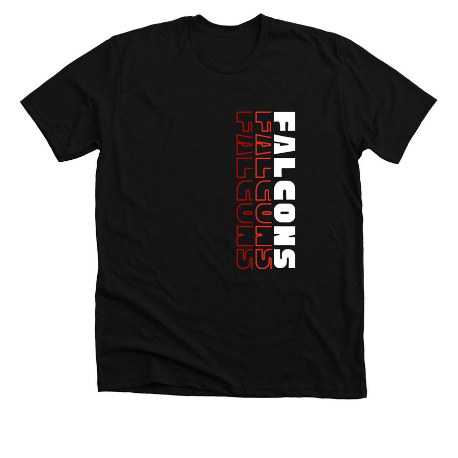 Tri-Color Stack (Two Sided) - warm weather, a Solid Black Blend Premium Unisex Tee