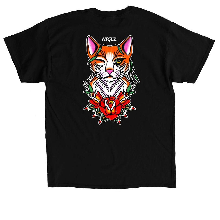 Nigel&nbsp;, a Black Classic Unisex Tee (back-view)
