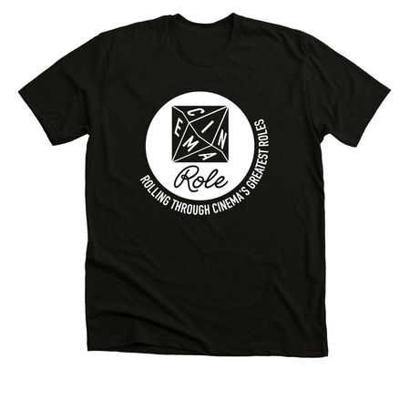 Cinema Role Logo & Tagline: Dark Mode, a Black Heather Premium Unisex Tee