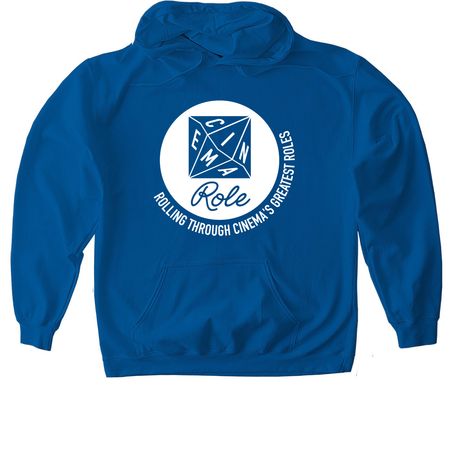 Cinema Role Logo & Tagline: Dark Mode, a Royal Gildan Softstyle Pullover Hoodie