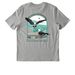 Heermann's Gull Logo Wear (black font), a Heather Grey Stanley/Stella Unisex Creator 2.0 Tee (back-view)
