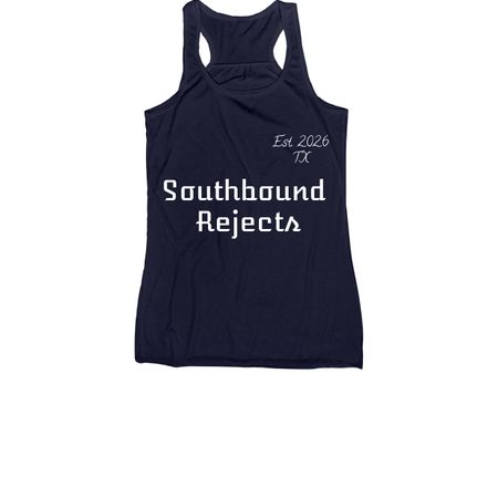 Southbound Rejects Apparel #1 (Woman's), a Navy Women's Racerback