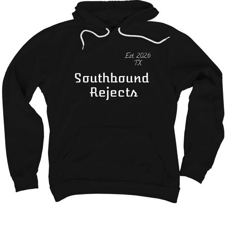 Southbound Rejects Apparel #1 (Woman's), a Black Premium Pullover Hoodie