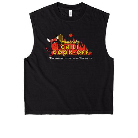 Monona's Chili Cook-Off Tanks & Muscle Shirts, a True Black Heavyweight Garment Dye Muscle Tee