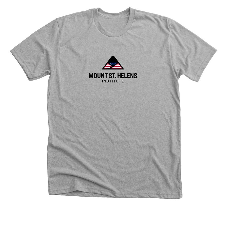 MSHI Celebrates America 250: Flag Logo, a Athletic Heather Premium Unisex Tee