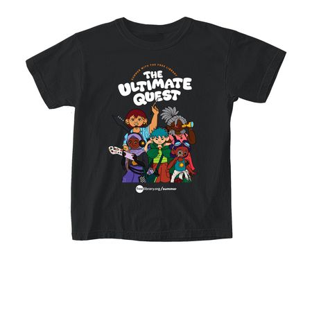 Summer 2026: The Ultimate Quest, a Black Comfort Colors Youth Tee