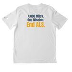 C2C4ALS White Jersey "End ALS", a White Nike Dri-FIT Jersey Blend Performance Tee (back-view)