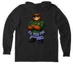The Bear&nbsp;, a Space Black Allmade Eco Triblend Hoodie Tee (back-view)