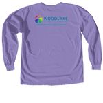 WUMC Inclusion 2026, a Violet Comfort Colors Long Sleeve Tee (back-view)