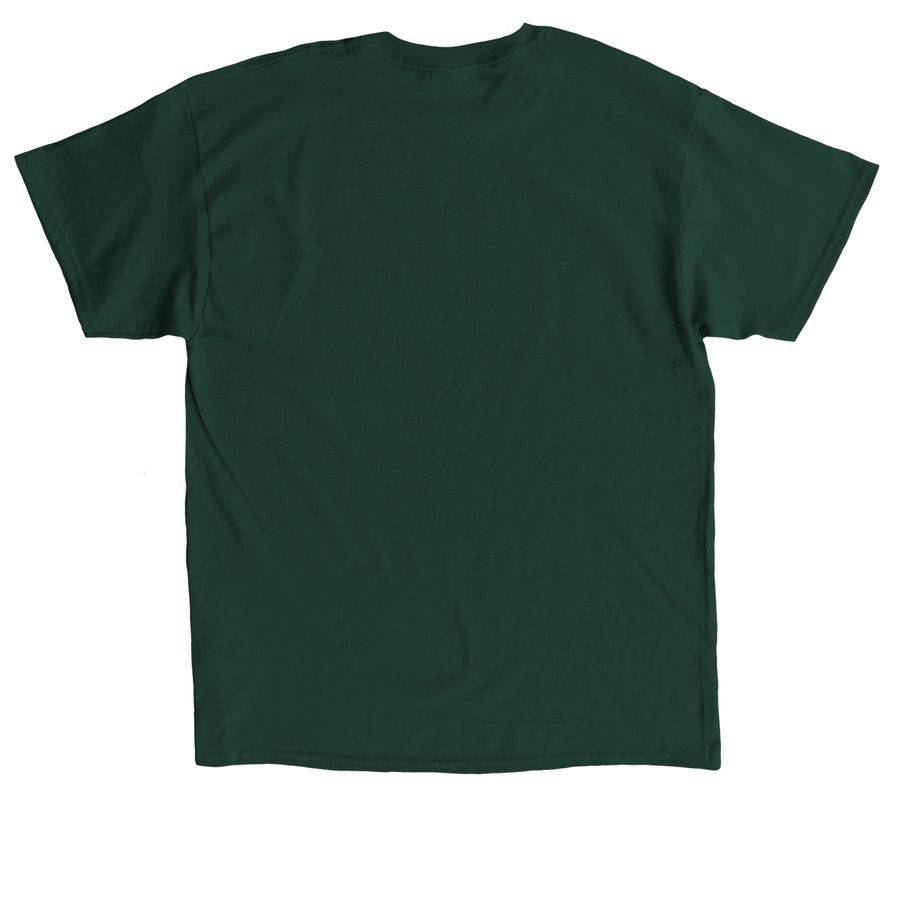 meow or never tee, a Forest Green Classic Unisex Tee (back-view)