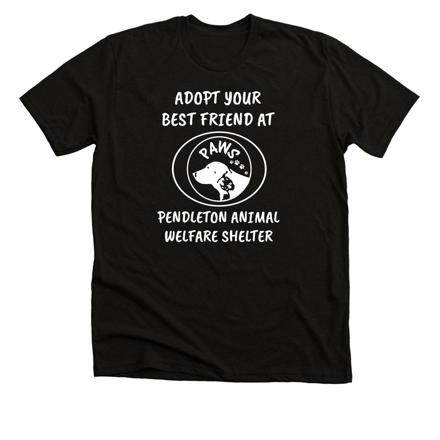 Adopt Your Best Friend at PAWS, a Solid Black Blend Premium Unisex Tee